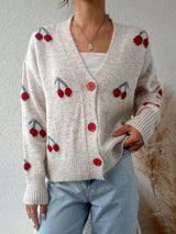 Cardigan : Cardigan Femme Manches Longues in Abricot van Seroa