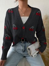 Cardigan : Cardigan Femme Manches Longues in Noir van Seroa