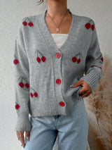 Cardigan : Cardigan Femme Manches Longues in Gris van Seroa