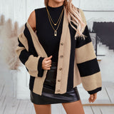 Cardigan : Gilet sans Manche Femme Ample in Kaki van Seroa