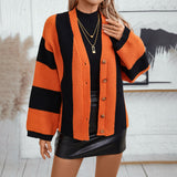 Cardigan : Gilet sans Manche Femme Ample in Orange van Seroa