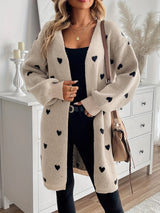 Cardigan : Cardigan Femme Gilet Doux Motif in Beige van Seroa
