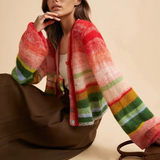 Pulls et gilets : Cardigan Femme Rayé Gilet Doux in van Seroa