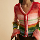 Pulls et gilets : Cardigan Femme Rayé Gilet Doux in van Seroa