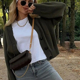 Autumn Collection : Gilet sans Manche Femme Vert in van Seroa