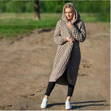 Autumn Collection : Cardigan Femme Gilet Capuch Capuche in Kaki van Seroa