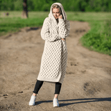 Autumn Collection : Cardigan Femme Gilet Capuch Capuche in Blanc van Seroa