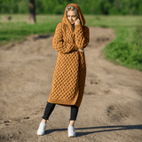Autumn Collection : Cardigan Femme Gilet Capuch Capuche in Jaune van Seroa