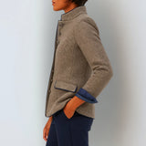 Cardigans pour femmes : Cardigan Femme Col Montant Élégant in van Seroa