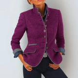 Cardigans pour femmes : Cardigan Femme Col Montant Élégant in van Seroa