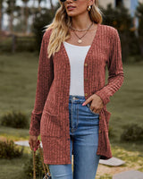 Cardigans pour femmes : Gilet sans Manche Femme Longues in Rouge van Seroa