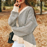 Gilets pour femmes : Cardigan Femme Gilet Motif Chevrons in van Seroa