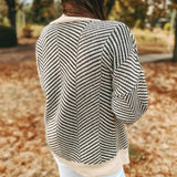 Gilets pour femmes : Cardigan Femme Gilet Motif Chevrons in van Seroa