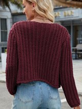 Gilets pour femmes : Cardigan Femme Pull Col Rond in van Seroa