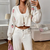 Cardigans pour femmes : Gilet sans Manche Femme Laine in Blanc van Seroa