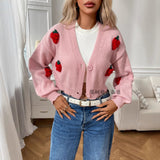 Cardigans pour femmes : Gilet sans Manche Femme Laine in Rose van Seroa