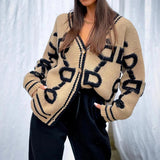 Gilets pour femmes : Cardigan Femme Tricot Gilet Poches in Beige van Seroa