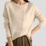 Autumn Collection : Gilet Femme en Tricot Autumn Collection Best-Seller in Beige van Seroa