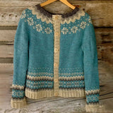 Cardigan : Gilet sans Manche Femme Pull Col V Longues Élégant Hiver Tricot in Bleu van Seroa