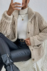 Cardigan : Cardigan Femme Décontracté Velours Polyester in van Seroa