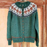 Cardigan : Cardigan Femme Élégant Gilet Pratique in Vert van Seroa
