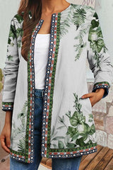 Cardigans pour femmes : Gilet sans Manche Femme Floral in Vert van Seroa