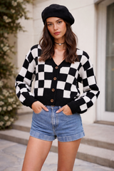 Cardigans pour femmes : Gilet sans Manche Femme in Noir van Seroa