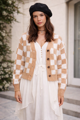 Cardigans pour femmes : Gilet sans Manche Femme in Kaki van Seroa