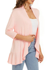 Pulls et gilets : Cardigan Femme Gilet Léger Pulls in Rose van Seroa
