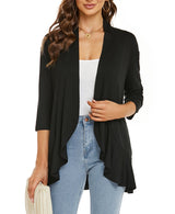 Pulls et gilets : Cardigan Femme Gilet Léger Pulls in Noir van Seroa