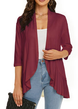 Pulls et gilets : Cardigan Femme Gilet Léger Pulls in Bourgogne van Seroa