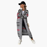 Cardigans pour femmes : Gilet sans Manche Femme Rayé in Gris van Seroa