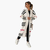 Cardigans pour femmes : Gilet sans Manche Femme Rayé in Blanc van Seroa