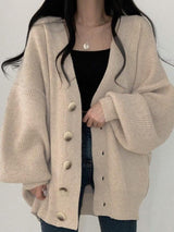 Cardigans pour femmes : Gilet sans Manche Femme Boutonné in Beige Taille Unique van Seroa
