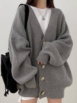 Cardigans pour femmes : Gilet sans Manche Femme Boutonné in Gris Taille Unique van Seroa