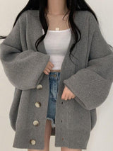 Cardigans pour femmes : Gilet sans Manche Femme Boutonné in van Seroa