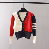 Cardigan : Gilet sans Manche Femme in Rouge van Seroa