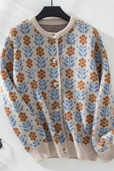 Autumn Collection : Gilet sans Manche Femme Ample Polyester Floral in Abricot van Seroa