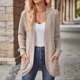 Cardigan : Cardigan Femme Manches Longues in Gris van Seroa