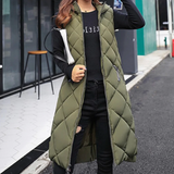 Autumn Collection : Gilet Long Femme avec Capuch Fermeture Éclair in van Seroa