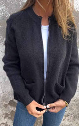 Cardigan : Cardigan Femme Décontracté Gilet Zippé in van Seroa