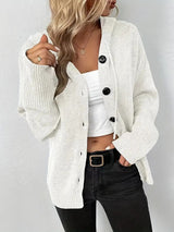 Cardigan : Cardigan Femme Boutonné Gilet Capuche in Blanc van Seroa