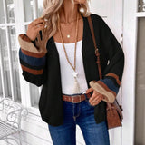 Cardigan : Cardigan Femme Gilet Manches Lanternes in Noir van Seroa