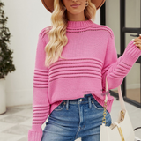 Autumn Collection : Pull Femme Hiver Chandail Confortable in Rose van Seroa
