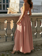 dresses : Robe Longue Fluide Femme Mousseline Asymétrique Élégante pour in van Seroa