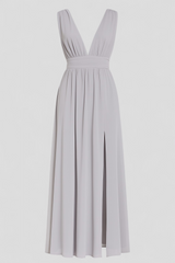 Dresses : Robe Élégante pour Femme en Soie Noire, Taglia M - Parfait pour les Cérémonies et les Fêtes in van Seroa
