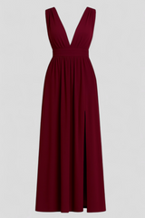 Dresses : Robe Élégante pour Femme en Soie Noire, Taglia M - Parfait pour les Cérémonies et les Fêtes in van Seroa
