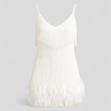 Dresses : Robe Soirée Femme Élégant Satin Noir in Blanc van Seroa