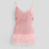 Dresses : Robe de Cocktail Élégante pour Femme, Robe de Soirée Formelle en Satin Noir, Tailles S-XL in Rose van Seroa