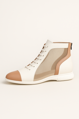 Shoes : Sneakers en mesh bicolores estivales à semelle basse en cuir in Bianca van Seroa